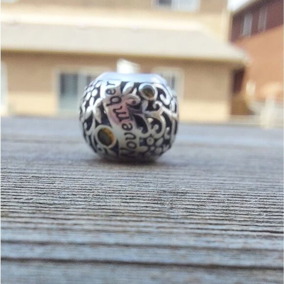 925 Silver November Birthstone Charm - Picture 5 of 5